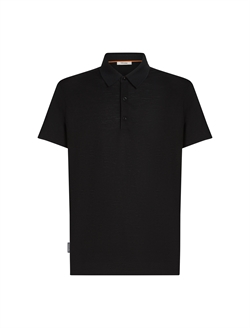 Icebreaker Men's Merino 150 Tech Lite SS Polo - Black - Kortærmet polotrøje